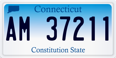 CT license plate AM37211