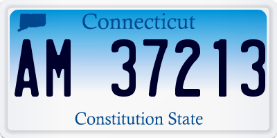 CT license plate AM37213