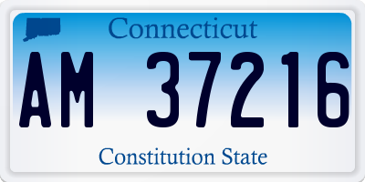 CT license plate AM37216