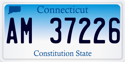 CT license plate AM37226