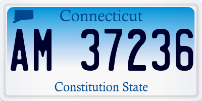 CT license plate AM37236