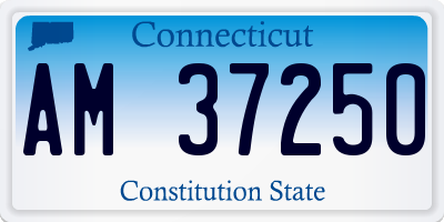 CT license plate AM37250