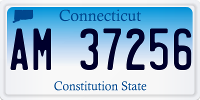 CT license plate AM37256