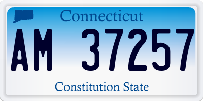 CT license plate AM37257