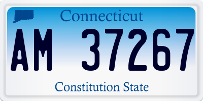 CT license plate AM37267