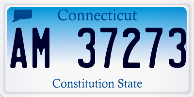 CT license plate AM37273