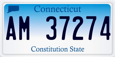 CT license plate AM37274