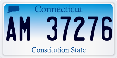 CT license plate AM37276