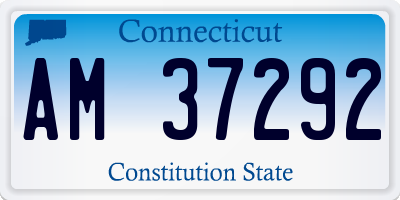 CT license plate AM37292