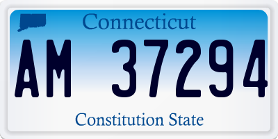CT license plate AM37294