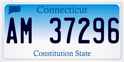CT license plate AM37296