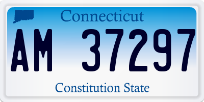CT license plate AM37297