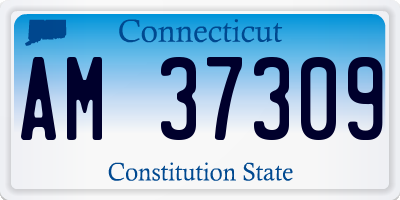 CT license plate AM37309