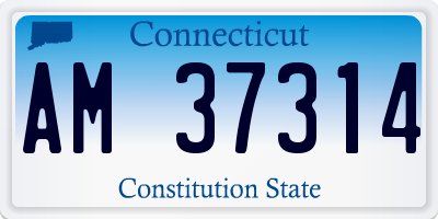 CT license plate AM37314