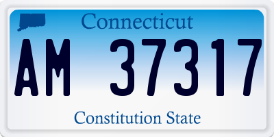 CT license plate AM37317
