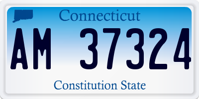 CT license plate AM37324