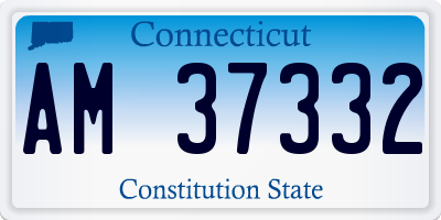 CT license plate AM37332