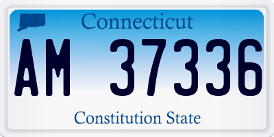 CT license plate AM37336