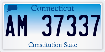 CT license plate AM37337