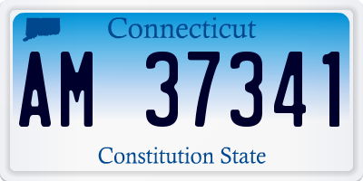 CT license plate AM37341