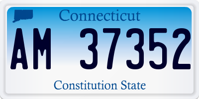 CT license plate AM37352