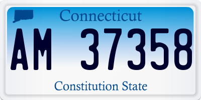 CT license plate AM37358