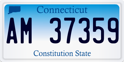 CT license plate AM37359