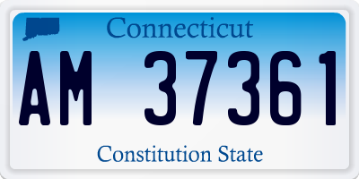 CT license plate AM37361