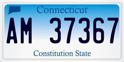 CT license plate AM37367
