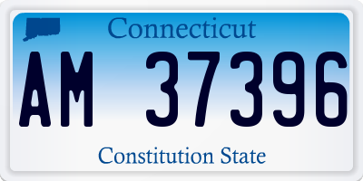 CT license plate AM37396