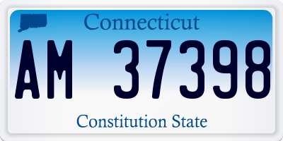 CT license plate AM37398