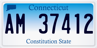 CT license plate AM37412