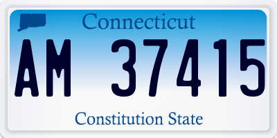 CT license plate AM37415