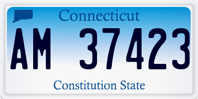 CT license plate AM37423