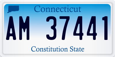 CT license plate AM37441
