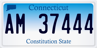 CT license plate AM37444