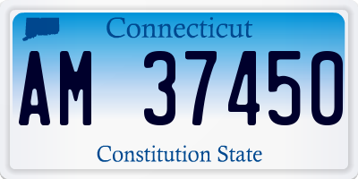 CT license plate AM37450
