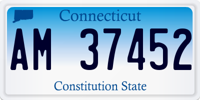 CT license plate AM37452