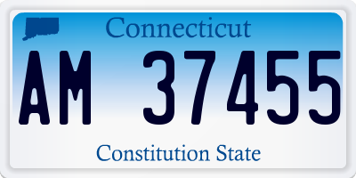 CT license plate AM37455
