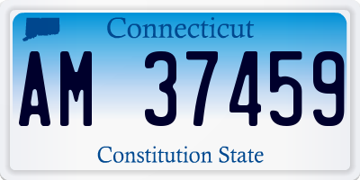 CT license plate AM37459