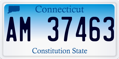 CT license plate AM37463