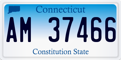 CT license plate AM37466