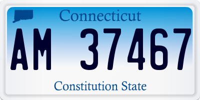 CT license plate AM37467