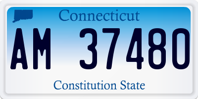 CT license plate AM37480