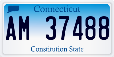 CT license plate AM37488
