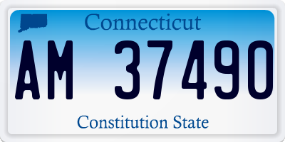 CT license plate AM37490