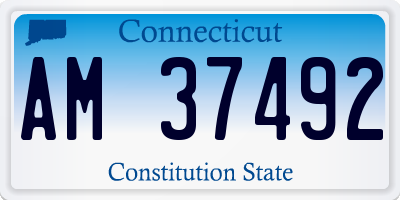 CT license plate AM37492