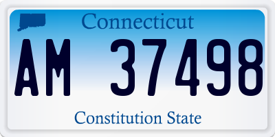 CT license plate AM37498