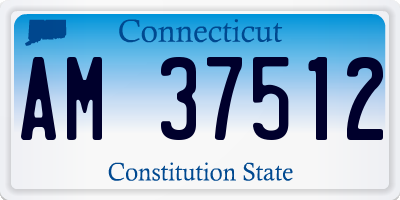 CT license plate AM37512