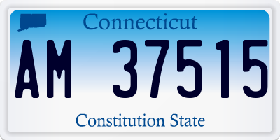 CT license plate AM37515